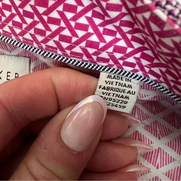 Ted Baker Mens Button Down Dress Shirt Pink Purple Contrast Cuffs Size 16 - Picture 10 of 10